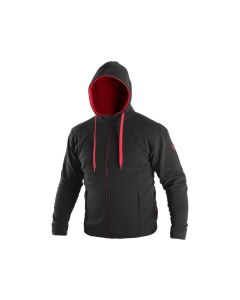 Bluza z kapturem CXS Harrison czarno-czerwona