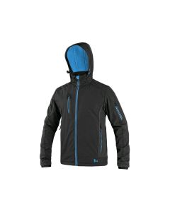 Kurtka softshell CXS Durham czarno-niebieska