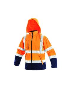 Kurtka softshell ostrzegawcza CXS Derby pomarańczowo-granatowa