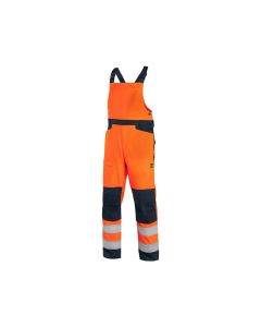 Ogrodniczki odblaskowe CXS Halifax pomarańczowo-granatowe