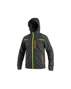 Kurtka softshell CXS Norfolk czarna z elementami HV