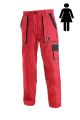 Spodnie damskie do pasa CXS Luxy Elena czerwono - czarne
