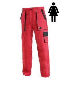 Spodnie damskie do pasa CXS Luxy Elena czerwono - czarne