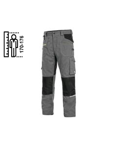 Spodnie do pasa CXS Stretch 170-176 cm szaro-czarne