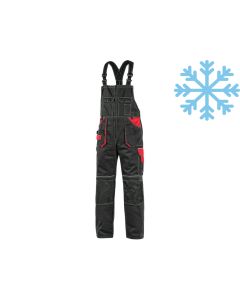 Ogrodniczki ocieplone CXS Orion Krystof czarno-czerwone