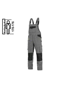 Ogrodniczki CXS Stretch 170-176 cm szaro-czarne