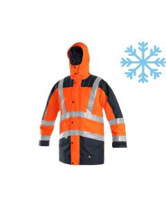 Kurtka zimowa ostrzegawcza 5 w 1 CXS London pomarańczowo-granatowa