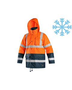 Kurtka zimowa ostrzegawcza CXS Oxford pomarańczowo-granatowa