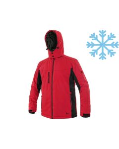 Kurtka softshell zimowa CXS Vegas czerwono-czarna