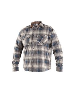 Koszula flanelowa CXS Tim niebiesko - biała