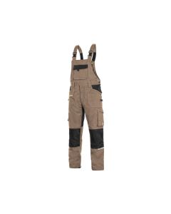 Ogrodniczki CXS Stretch beżowo-czarne