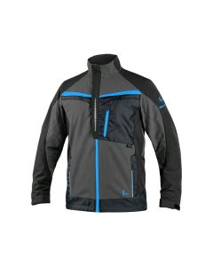 Bluza robocza CXS Naos szaro-czarna z niebieskimi dodatkami