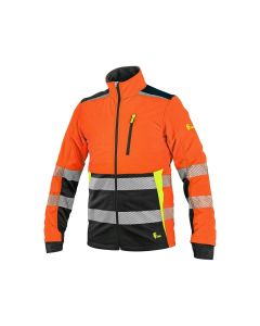 Kurtka softshell ostrzegawcza CXS Benson pomarańczowo-czarna