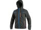 Kurtka softshell CXS Norfolk czarna z elementami HV niebiesko-czerwonymi